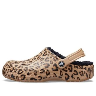 Crocs Baya foret tresko tøfler med leopardmønster 205975-98R