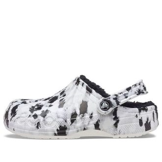Crocs Baya Fôret Clog Fleece Fôret Unisex Hvit Grå Tøfler &laquo;White Grey&raquo; 205975-10M