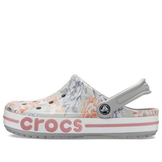Crocs Bayaband Beach lys grå blomstersandaler 206232-0GN