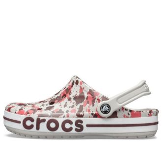 Crocs Bayaband trykte klassiske tresko &laquo;White Brown Red&raquo; 205840-1CD