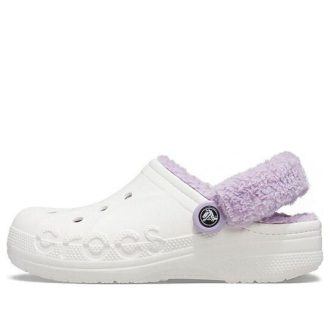 Crocs Classic Baya-fôret Fuzz-Strap-tresko &laquo;White Lila&raquo; 206633-577
