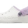 Crocs Classic Baya-fôret Fuzz-Strap-tresko &laquo;White Lila&raquo; 206633-577