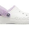 Crocs Classic Baya-fôret Fuzz-Strap-tresko &laquo;White Lila&raquo; 206633-577