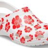 Crocs Classic Beach Sandaler Unisex Rød Hvit 207849-1AZ