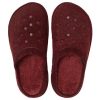 Crocs Classic Casual Thicken Stay Warm Unisex vinrøde tøfler 203600-60U