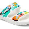Crocs Classic Clog Cozy Unisex hvite flerfargede tøfler &laquo;White&raquo; 207856-94S