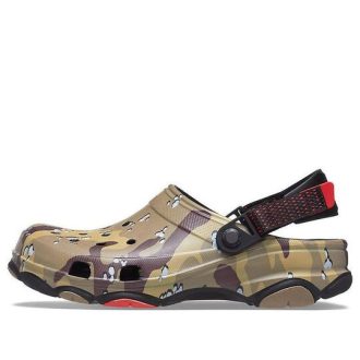 Crocs Classic Clog Desert Camouflage Beach Unisex Black Brown Sandaler 207305-088