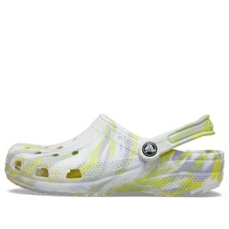 Crocs Classic Clog Marble Beach Sports Unisex Hvit Grå Sandaler «White Grey» 206867-1FJ Crocs Classic Clog Marble Beach Sports Unisex Hvit Grå Sandaler «White Grey» 206867-1FJ