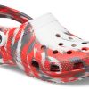 Crocs Classic Clog Marble Beach Sports Unisex røde hvite sandaler &laquo;Red White&raquo; 206867-884