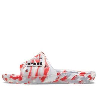 Crocs Classic Clog Marble Beach Unisex røde hvite tøfler «Red White» 206879-884 Crocs Classic Clog Marble Beach Unisex røde hvite tøfler «Red White» 206879-884