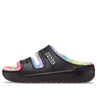 Crocs Classic Cozzzy Spray Dye Sandaler &laquo;Black Multi&raquo; 208046-0C4