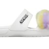 Crocs Classic Fur Sure sandaler med 2 stropper &laquo;White&raquo; 207405-100
