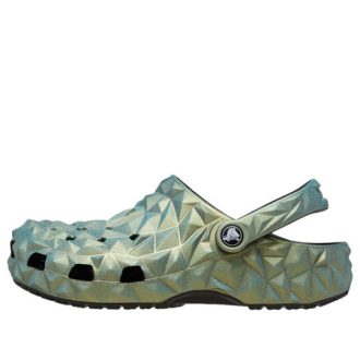 Crocs Classic iriserende geometrisk tresko &laquo;Grønn&raquo; 209841-001