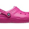 Crocs Classic Lined Clog Sports Unisex lilla røde sandaler 203591-6SV