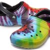 Crocs Classic Tie Dye Hold deg varm Koselig Crocs Sportstøfler Unisex Lilla Rød 206341-988