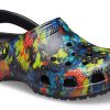 Crocs Classic Tie Dye-mønster Crocs Beach Unisex denim blå sandaler 205453-4SW