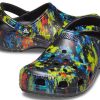 Crocs Classic Tie Dye-mønster Crocs Beach Unisex denim blå sandaler 205453-4SW