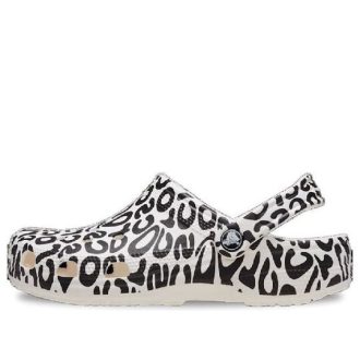 Crocs Classic Warped Logo Clogs &laquo;White Black&raquo; 210805-100