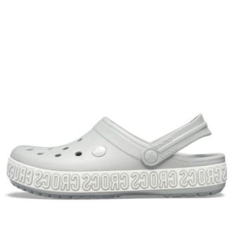 Crocs Crocband Logo Mania Beach Grey Sandaler 205914-00J Crocs Crocband Logo Mania Beach Grey Sandaler 205914-00J