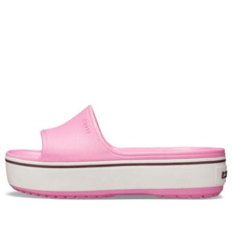 Crocs Crocband Platform Slide Tykksåle Rosa tøfler 205631-6QF Crocs Crocband Platform Slide Tykksåle Rosa tøfler 205631-6QF