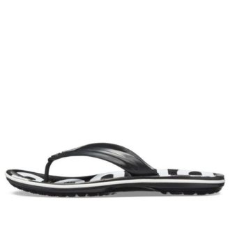 Crocs Crocband-trykt flip-flops svart hvit 205943-066