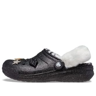 Crocs Disco Classic Lined Disco Glitter Clogs &laquo;Black White&raquo; 208075-0ZS