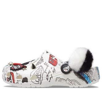Crocs Disney x Crocs Mønster Unisex hvite sandaler 207401-100