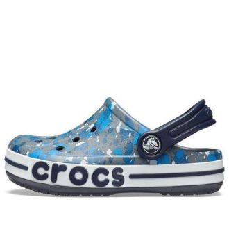 Crocs (GS) Bayaband-trykte tresko &laquo;Blue Grey&raquo; 205810-025
