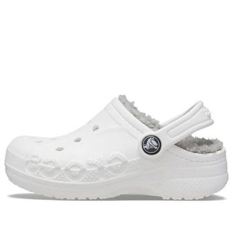 Crocs (GS) Classic Clog Stay Warm Lette hvite grå sandaler &laquo;White Light Grey&raquo; 205977-11H