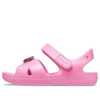 Crocs (GS) Classic Cross-Strap Charm Sandaler &laquo;Pink&raquo; 206947-669