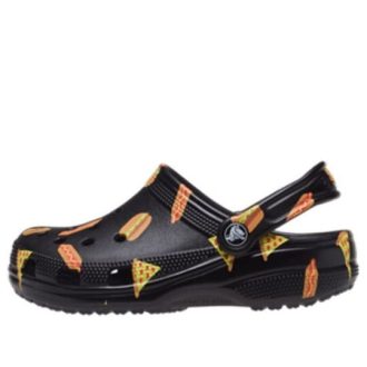 Crocs (GS) Classic Food Print Tresko &laquo;Black Yellow&raquo; 207150-001