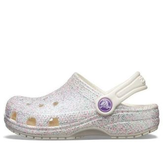 Crocs (GS) Classic Glitter Clogs &laquo;Silver White&raquo; 205441-159