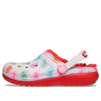 Crocs (GS) Classic Lined Elevated Sweethearts-tresko &laquo;Red White&raquo; 207738-119
