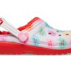 Crocs (GS) Classic Lined Elevated Sweethearts-tresko &laquo;Red White&raquo; 207738-119
