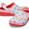 Crocs (GS) Classic Lined Elevated Sweethearts-tresko &laquo;Red White&raquo; 207738-119