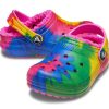 Crocs (GS) Classic Lined TieDye grafiske tresko &laquo;Blue Pink&raquo; 206683-6RW