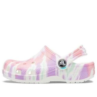 Crocs (GS) Classic Tie-Dye grafiske tresko &laquo;White Multi&raquo; 205451-6SN