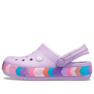Crocs (GS) Crocband Chevron Beaded Clogs &laquo;Lilac Multi&raquo; 207007-5PR