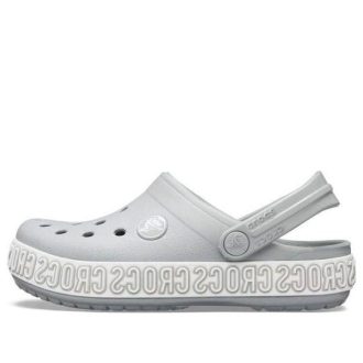Crocs (GS) Crocband Logo Mania-tresko &laquo;Grå sølv&raquo; 205992-00J