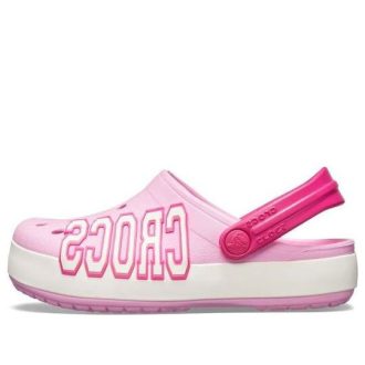 Crocs (GS) Crocband-logo-tresko &laquo;Pink White&raquo; 205533-6I2