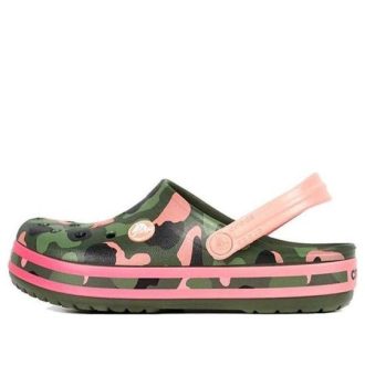 Crocs (GS) Crocband Multi Graphic Clogs &laquo;Green Pink&raquo; 205532-737