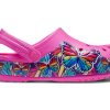 Crocs (GS) Fun Lab Multi Butterfly Band Light Clogs &laquo;Pink Blue&raquo; 206158-6QQ