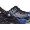 Crocs (GS) klassisk fuzz-foret tresko &laquo;Black Lightning&raquo; 207322-0C4
