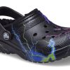 Crocs (GS) klassisk fuzz-foret tresko &laquo;Black Lightning&raquo; 207322-0C4