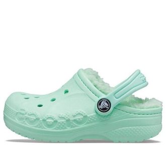 Crocs (GS) Klassiske Baya-forede tresko &laquo;Mint&raquo; 205977-3TI