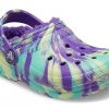 Crocs (GS) klassiske forede marmortresko &laquo;Neon Purple Multi&raquo; 207238-573