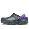 Crocs (GS) klassiske fôrede tresko &laquo;Black Purple Sparkles&raquo; 205937-9BD
