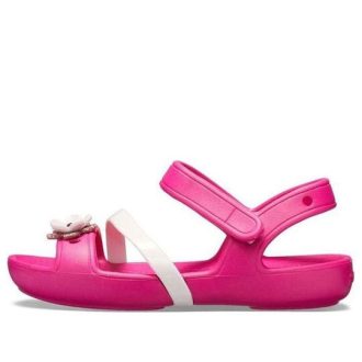 Crocs (GS) Lina Flower Charm Rund Toe Sandaler &laquo;Pink&raquo; 205530-6X0