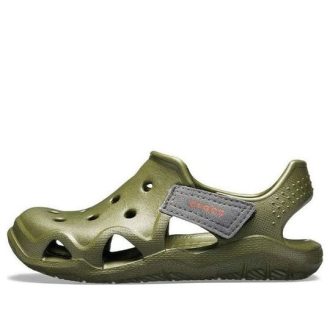 Crocs (GS) Swiftwater Wave Sko &laquo;Olive Green&raquo; 204021-309