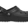 Crocs Hold deg varm Slitebestandig Cozy Sports Unisex svarte sandaler 204563-060